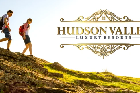 Couple hiking near Hudson Valley Luxury Resorts.