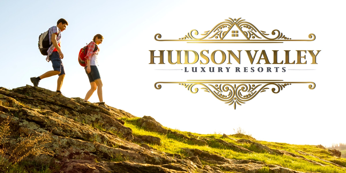 Couple hiking near Hudson Valley Luxury Resorts.
