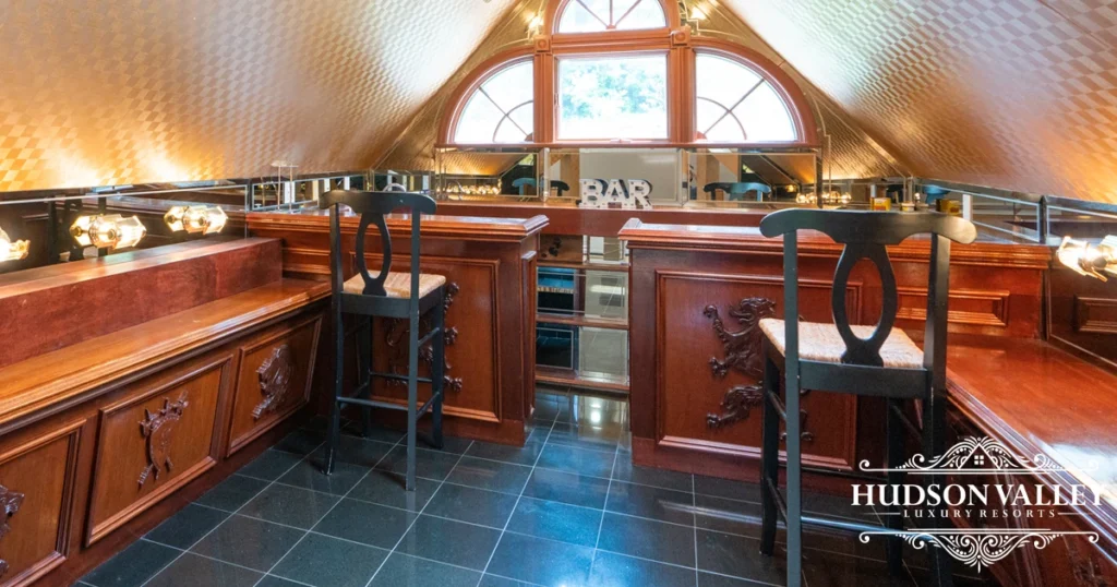 Indoor Bar at luxury private estate in Hudson Valley Westchester